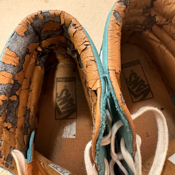 Light blue and leather high top SK8 Vans - Picture 4 of 4